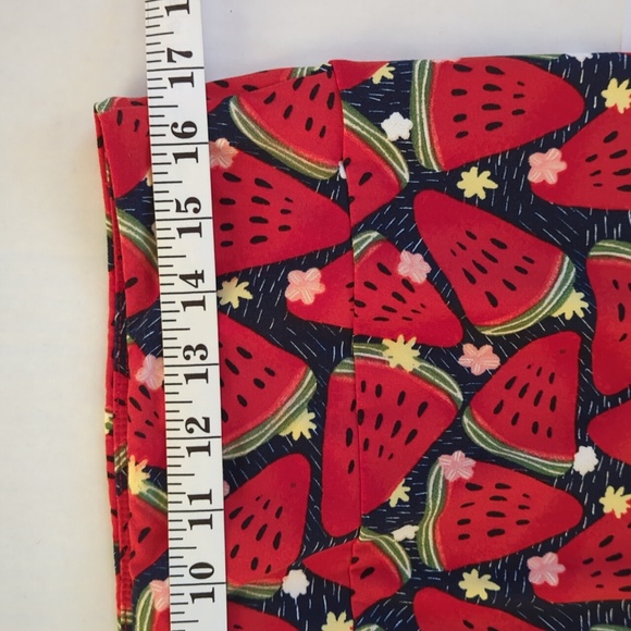 LulaRoe Watermelon Leggings TC2 Red Pattern - Picture 8 of 11